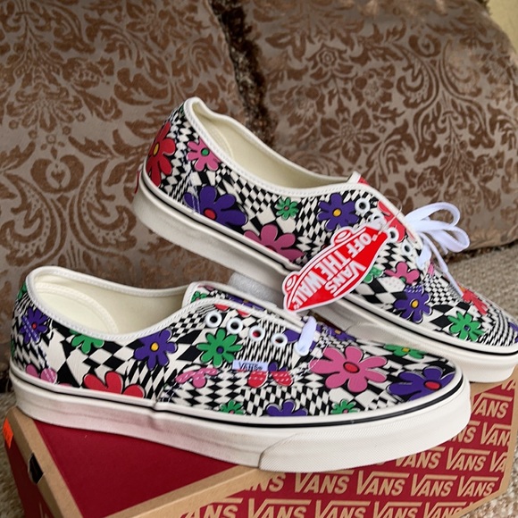 Vans Authentic Printed Floral Check/Marshmallow Mn - Picture 6 of 16